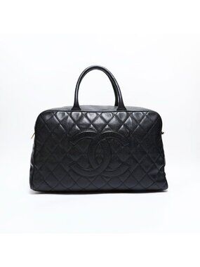 Chanel Boston Bag Caviar Leather Quilted